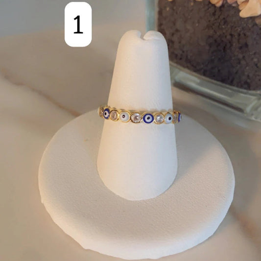 18k Gold Plated Evil Eye Ring