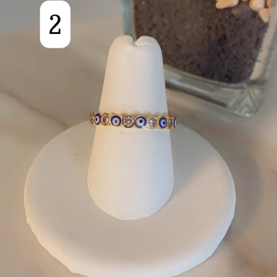 18k Gold Plated Evil Eye Ring
