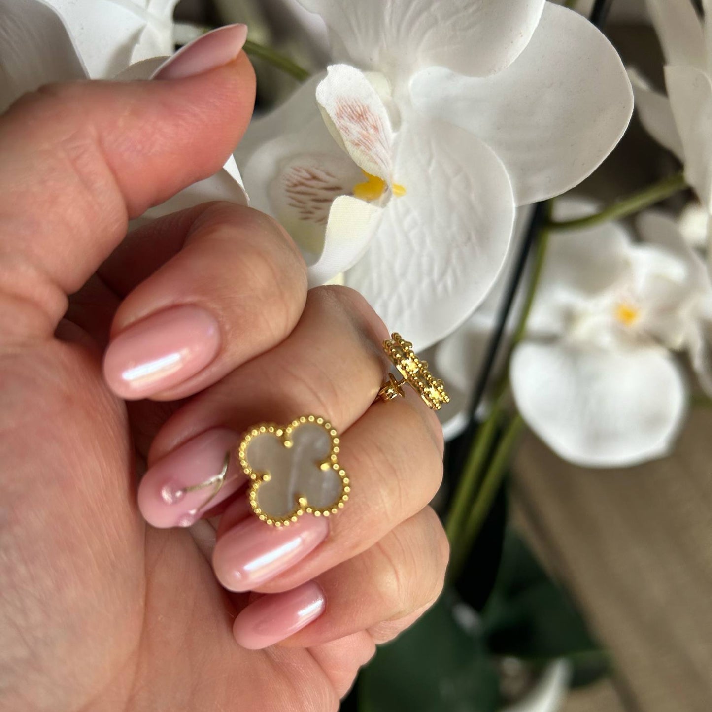 White Clover Earrings