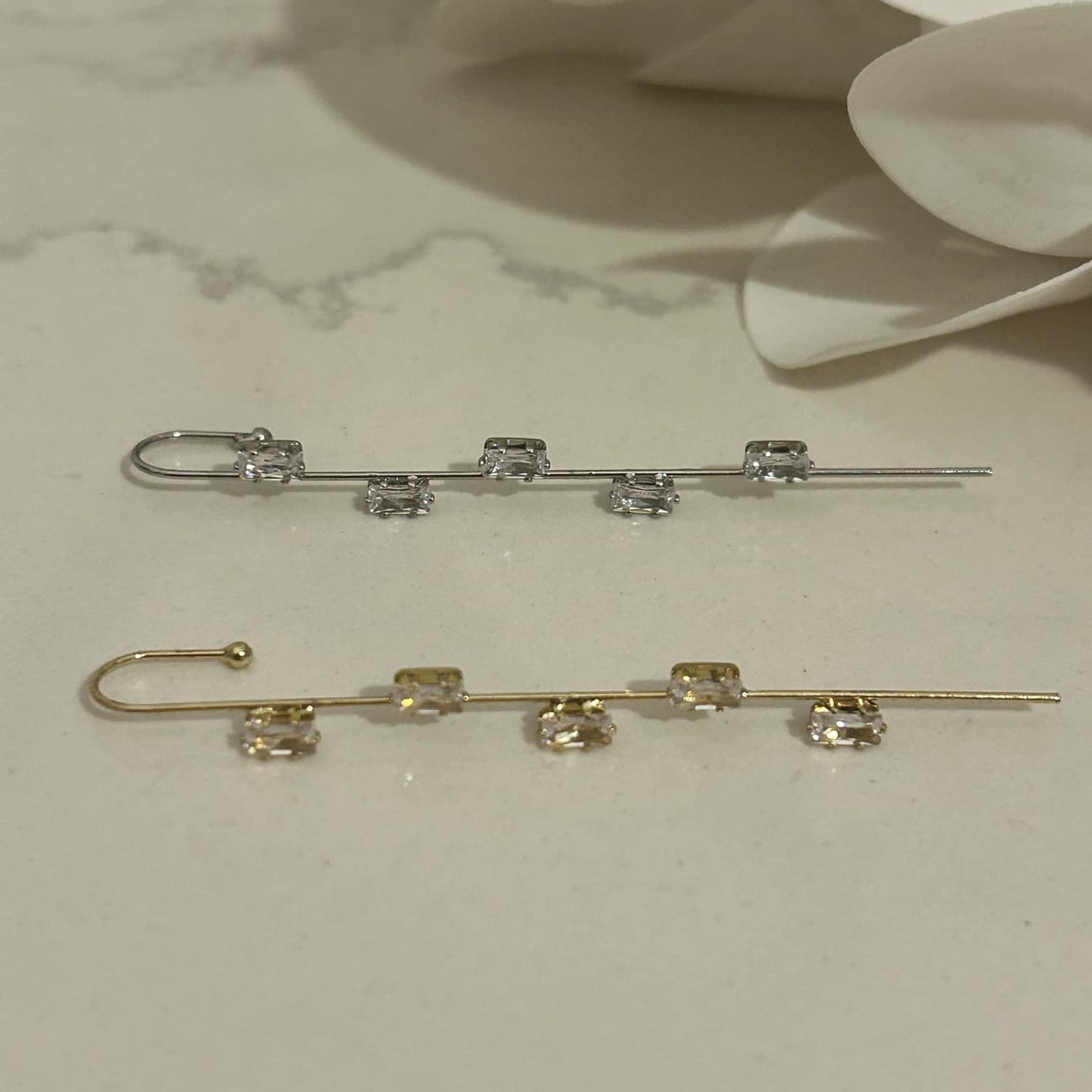 Ear Crawler Zirconia Hook Earrings