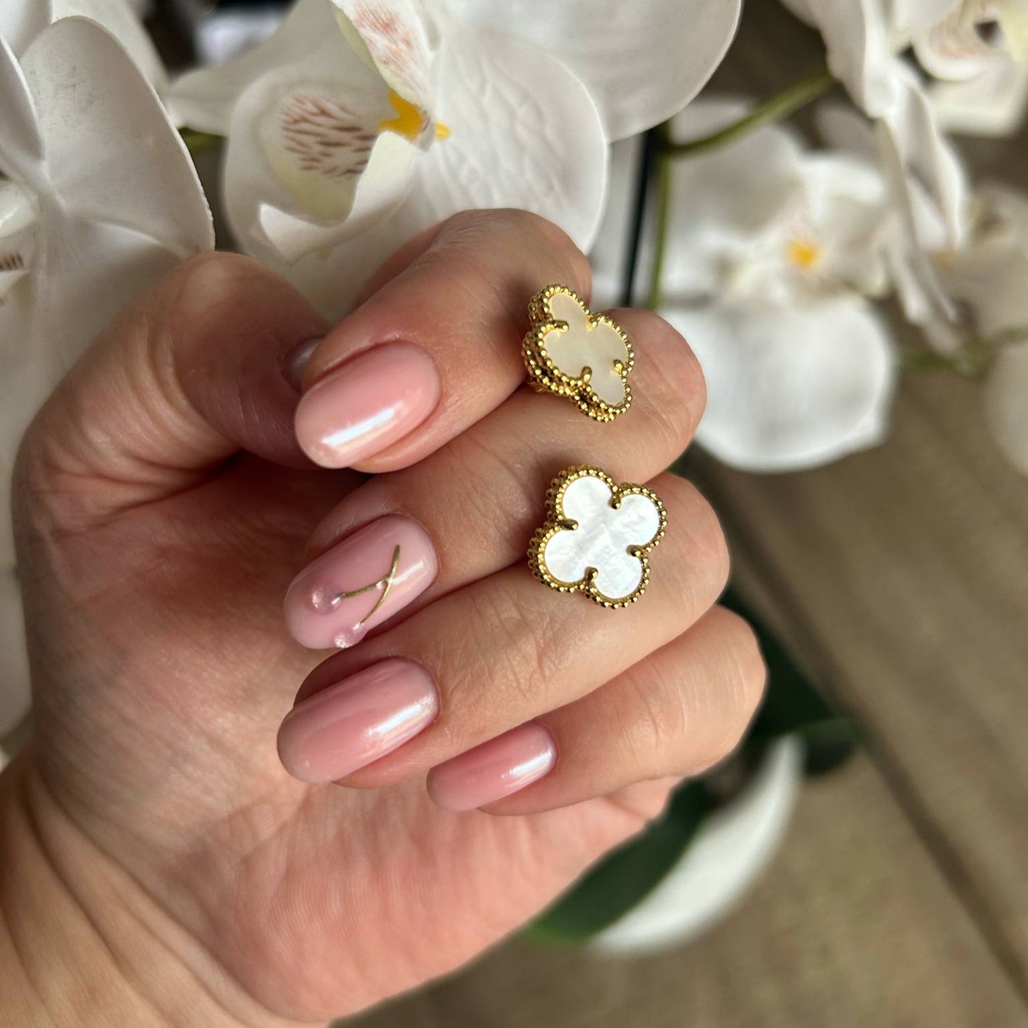 White Clover Earrings