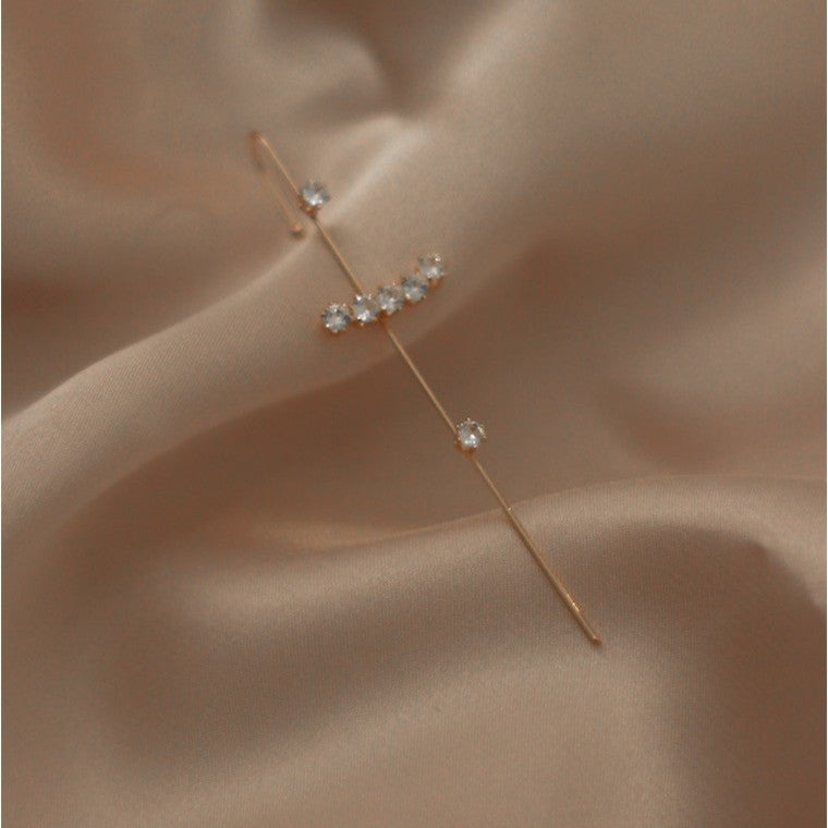 Gold Ear Wrap Crawler Hook Earring