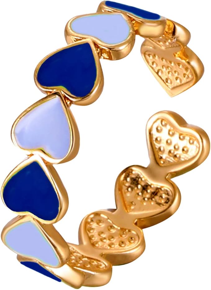 Love Enamel Heart Promise Ring