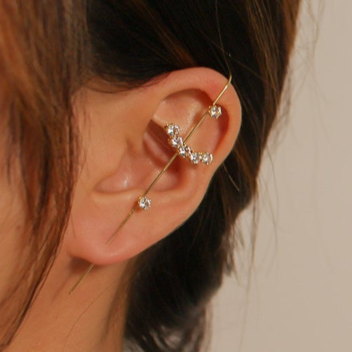 Gold Ear Wrap Crawler Hook Earring