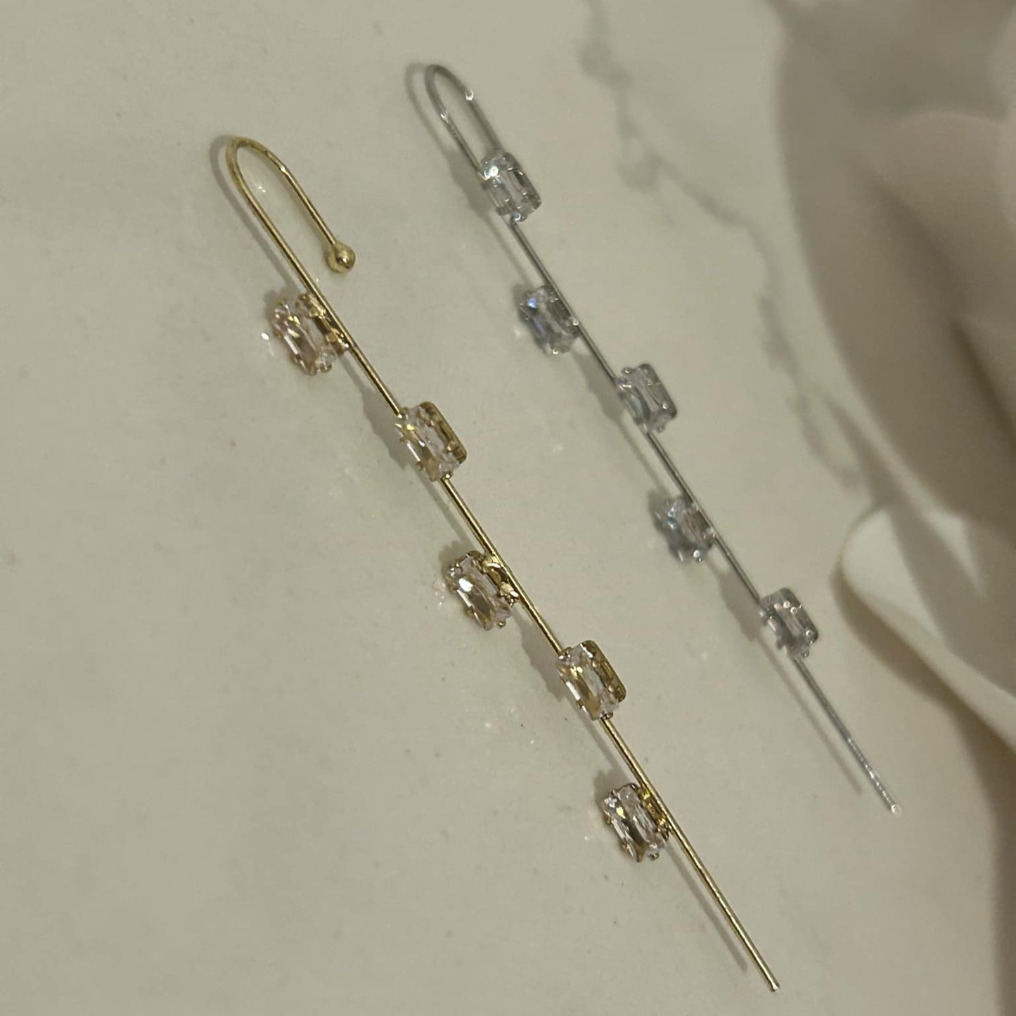 Ear Crawler Zirconia Hook Earrings