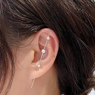 Ear Crawler Zirconia Hook Earrings