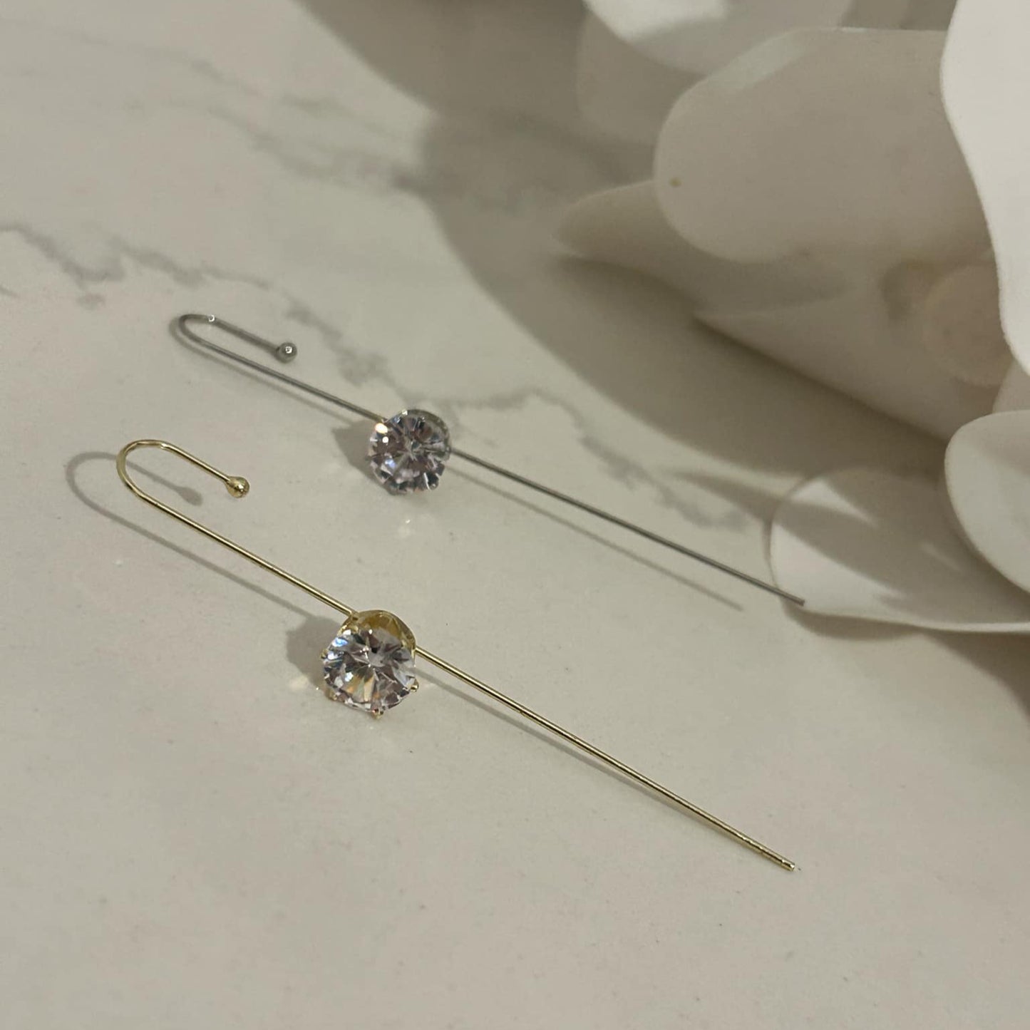 Ear Crawler Zirconia Hook Earrings