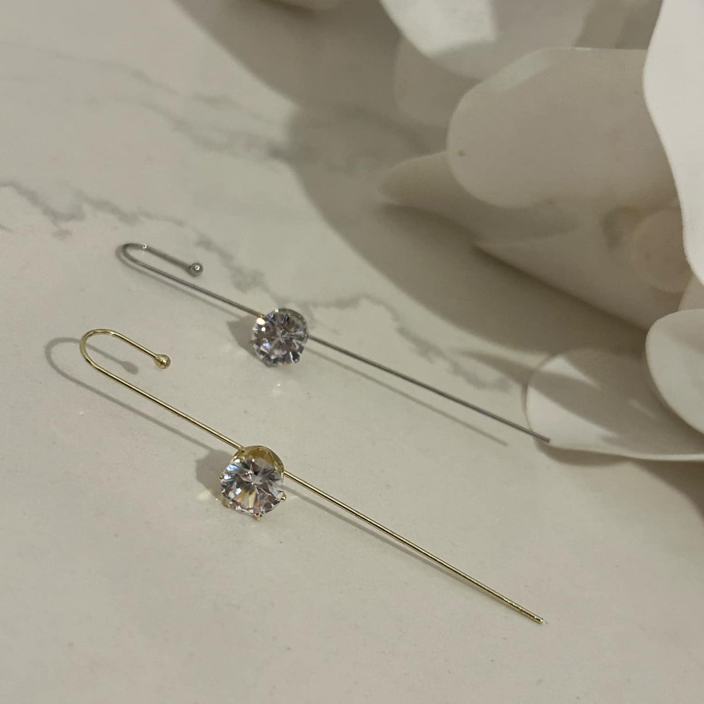 Ear Crawler Zirconia Hook Earrings