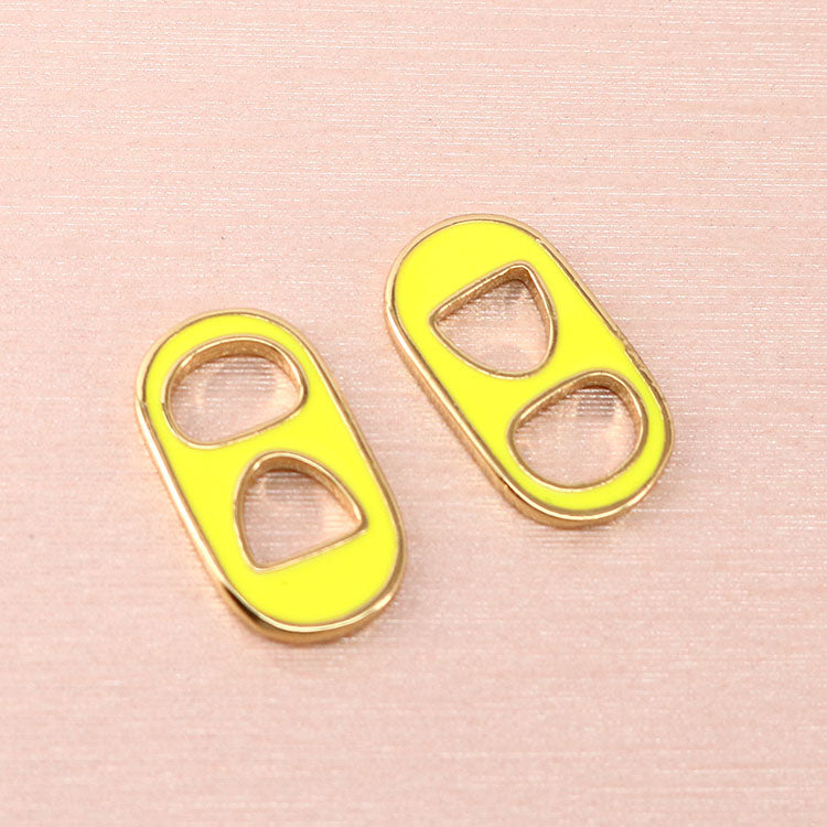 18k Gold Filled Soda Tabs Enamel Hoops