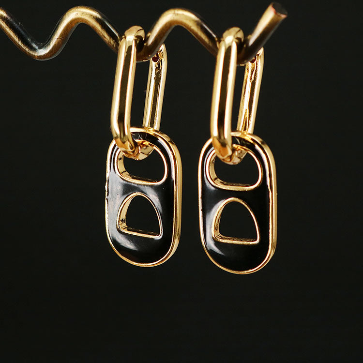 18k Gold Filled Soda Tabs Enamel Hoops