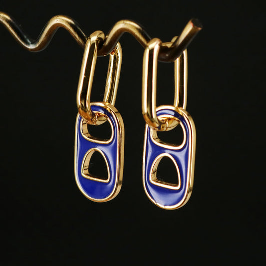 18k Gold Filled Soda Tabs Enamel Hoops