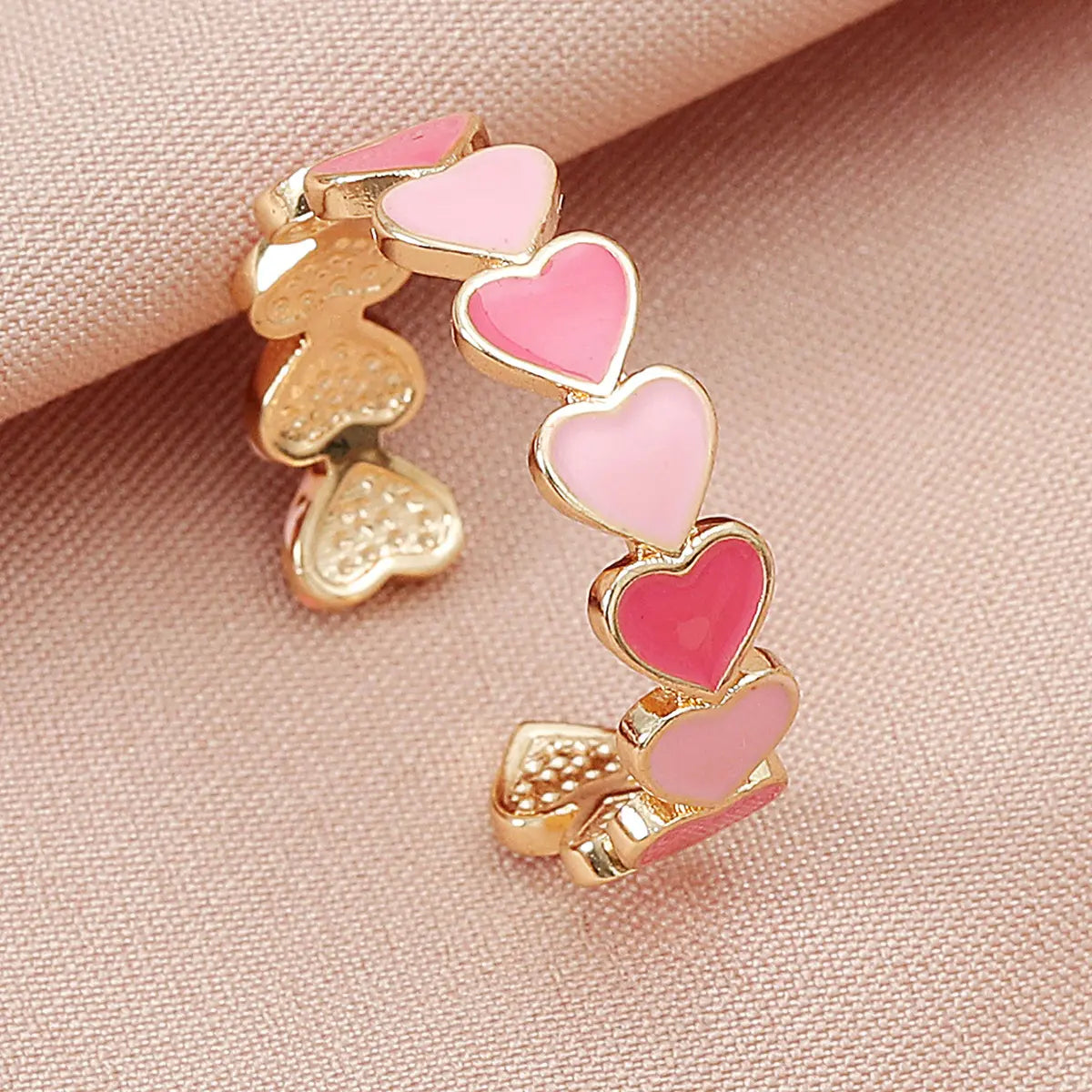 Love Enamel Heart Promise Ring