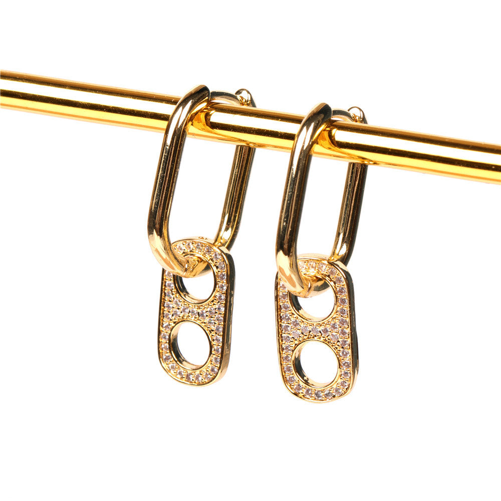 18k Gold Filled Soda Tabs Enamel Hoops