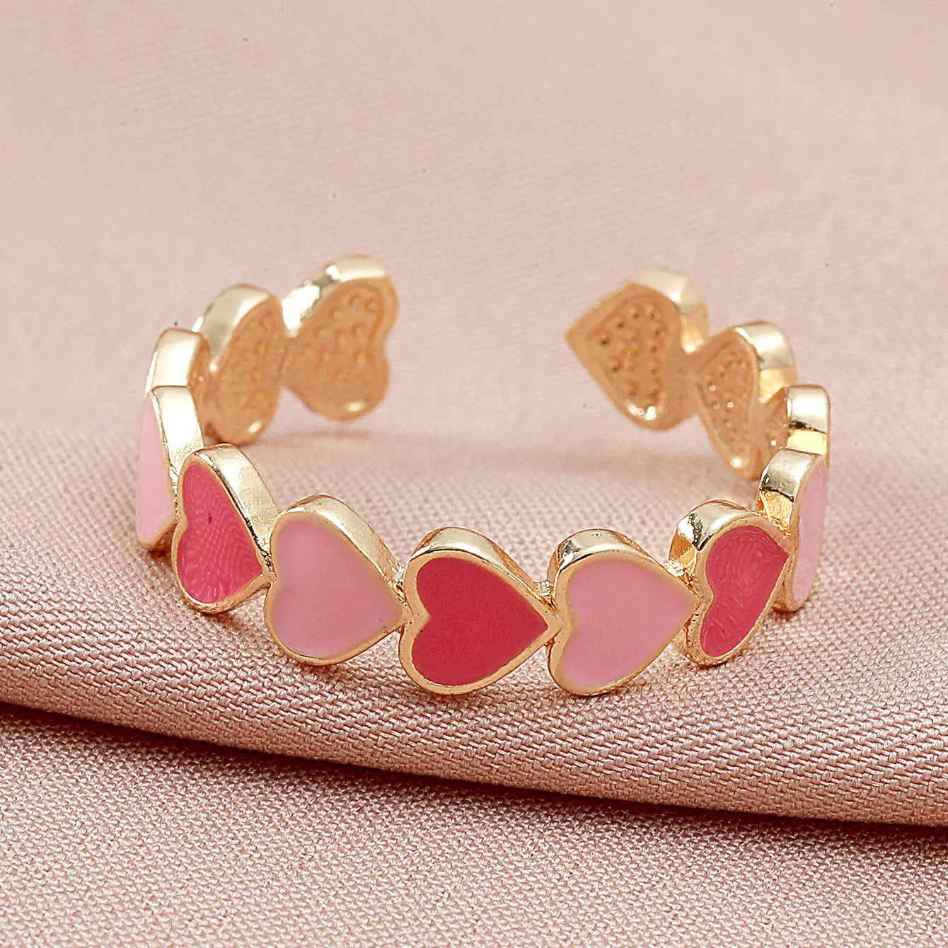 Love Enamel Heart Promise Ring