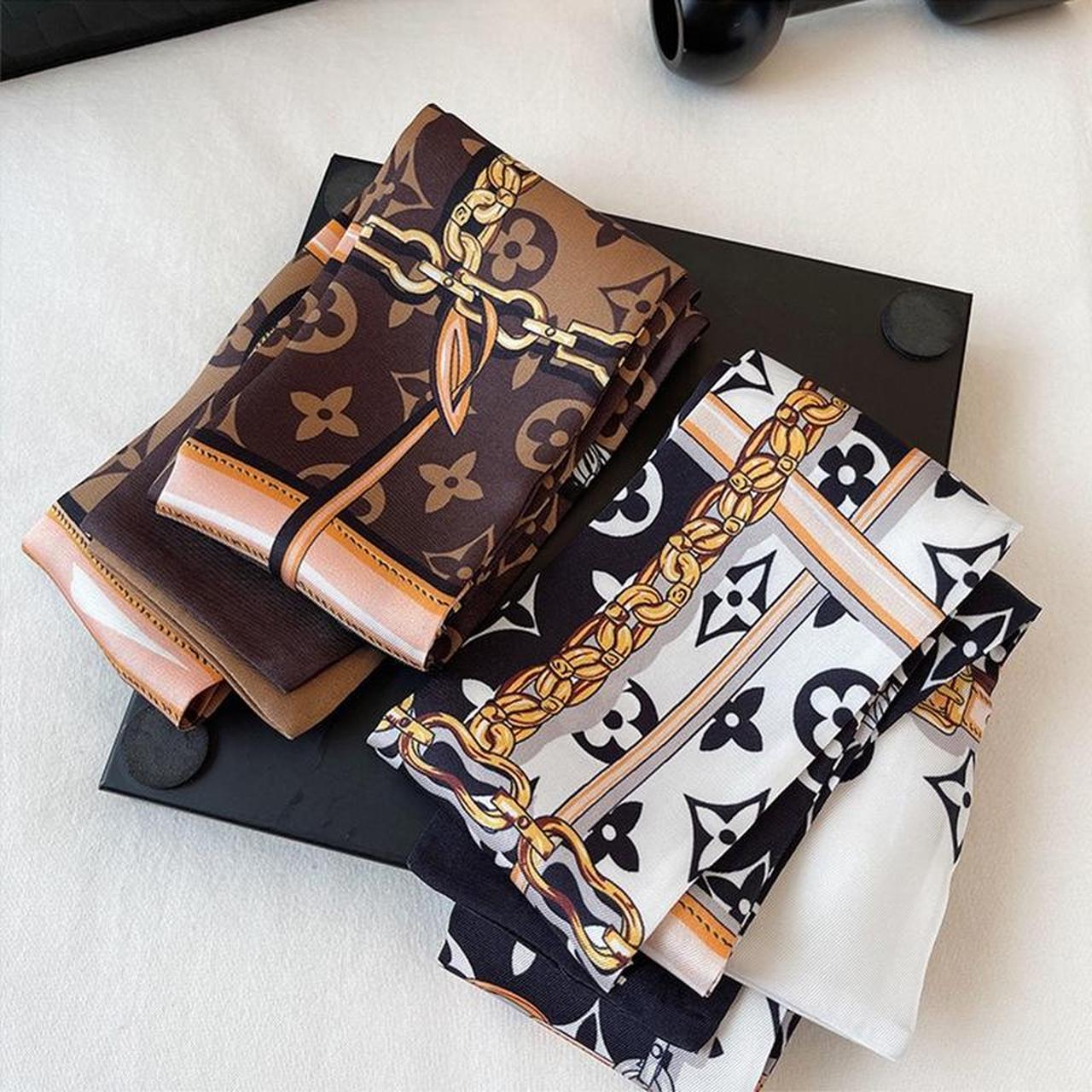 Double Side Silk Twill Scarf For The Hair & Bag