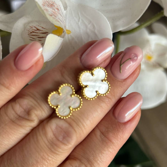 White Clover Earrings
