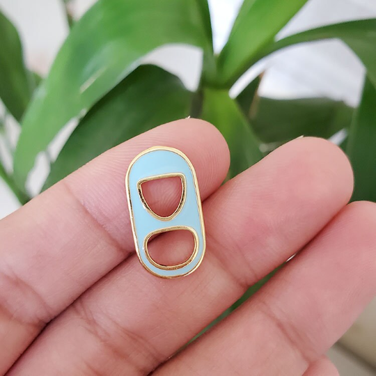 18k Gold Filled Soda Tabs Enamel Hoops