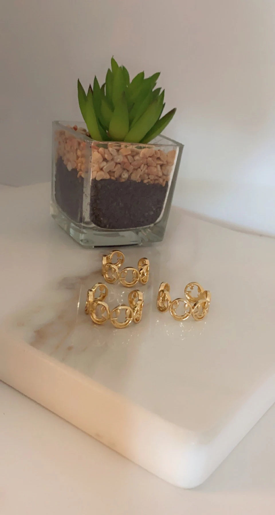 18K Gold Plated Smiley Face Ring
