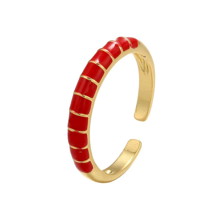 18k Gold Plated Brass Colorful Enamel