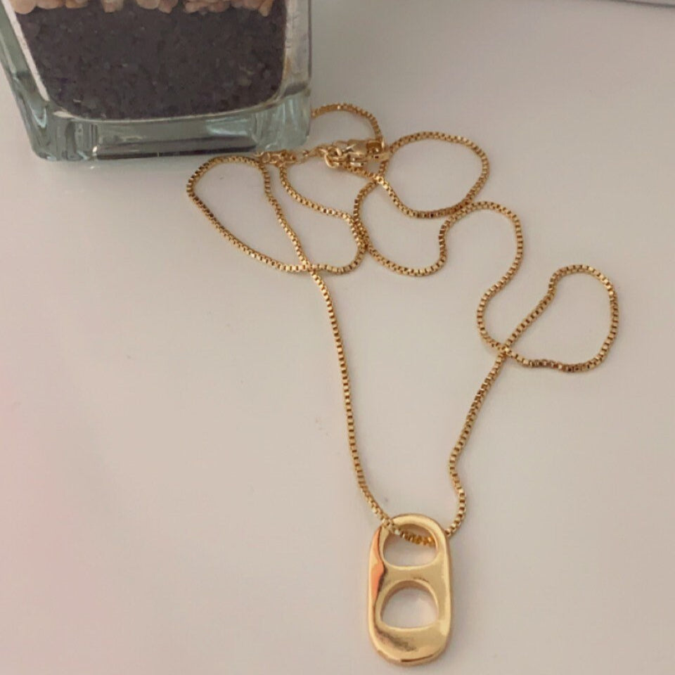 Sarah Cameron Inspired 18K Gold Plated Soda Tab Necklace Outer Banks Season 2