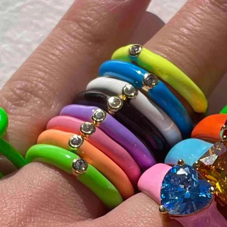 Enamel Drip Colorful Band